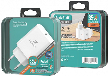 Зарядное устройство сетевое FaizFull FC212 1PD-35W белый