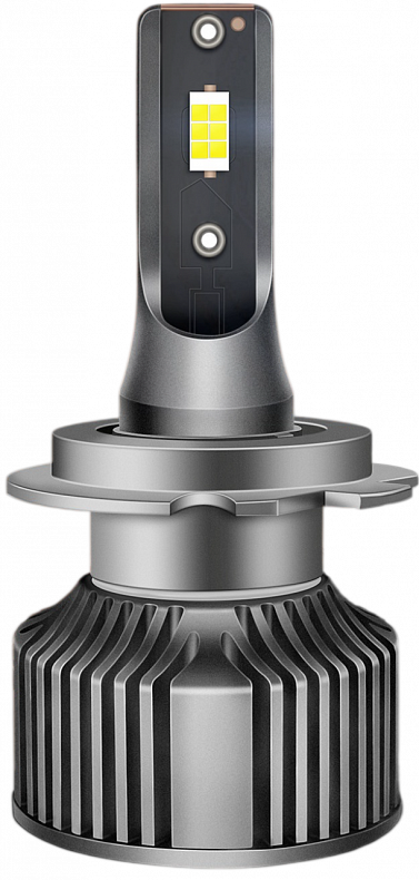 Лампа светодиодная LED X1-H4 (с обманкой) 12V, 35W, 2500Lm, 6500k, 2шт (гарантия 6 мес.)