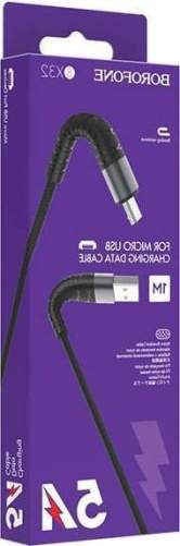 Кабель MicroUSB/USB BOROFONE BX32 1М черный/красный