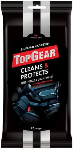 Салфетки влажные TOP GEAR №25 для кожаного салона 25шт (32уп)