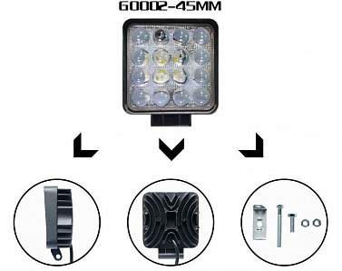 Прожектор для автомобиля светодиодный G0002-45MM 12-24V 20,2W (гарантия 6 мес.)