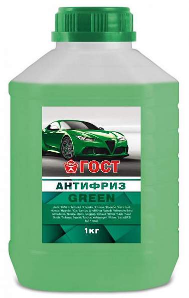 Антифриз ГОСТ Green G11 зеленый -40°С 1кг