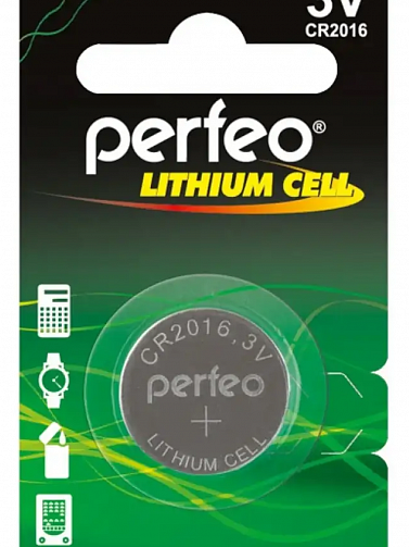 Батарейка Perfeo CR2016 1BL Lithium Cell (30)