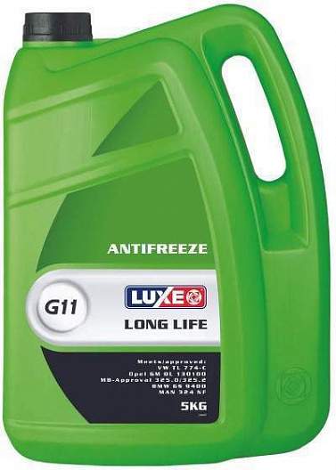 Антифриз LUXE LONG LIFE Green G11 зеленый -40°С 5кг