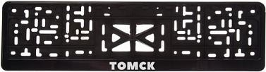 Рамка номерного знака с защелкой ТОМСК хром