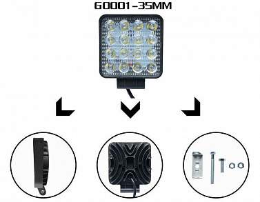 Прожектор для автомобиля светодиодный G0001-35MM 12-24V 20W (гарантия 6 мес.)