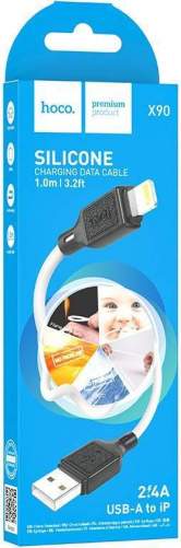 Кабель LIGHTNING/USB HOCO X90 1М (силикон) белый