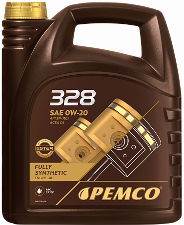 Масло моторное PEMCO синтетика 0W-20 SP/RC,C5 (РАО) 5л