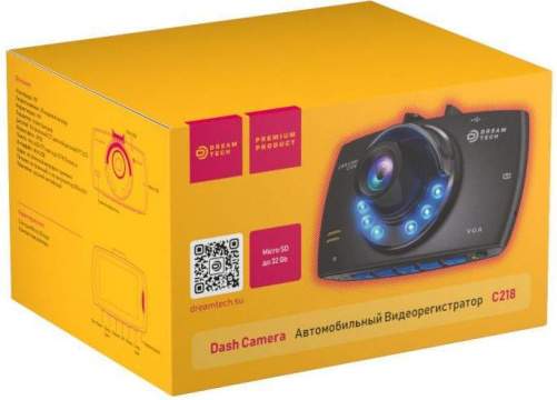 Видеорегистратор DREAM C218 на присоске (960p/30 fps/угол обзора 90/ AVI) черный