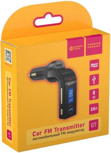 Трансмиттер FM DREAM G7 (SDHC, USB, AUX) черный 