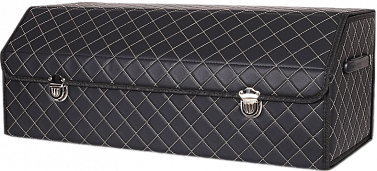 Органайзер в багажник (68х30х28) черный/золотая нить (замок) HT088