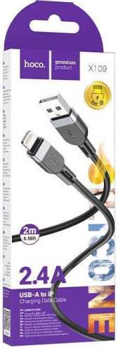 Кабель LIGHTNING/USB HOCO X109 2М (силикон) белый