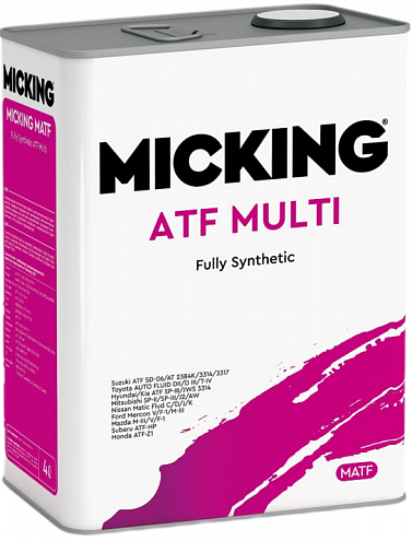Масло трансмиссионное для АКПП Micking  ATF MULTI синтетика 4л