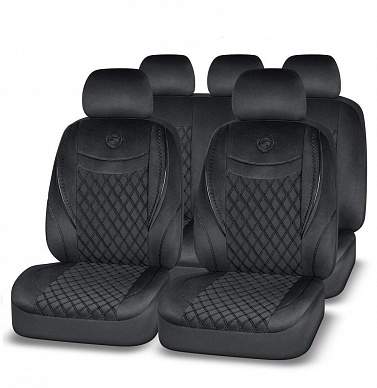 Комплекты чехлов для автомобильных сидений ELEGANT, чёрный, ELG1000
