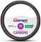 Оплетка руля CARFORT Carbone (CS7152) размер М 37-39, черный/красная нить
