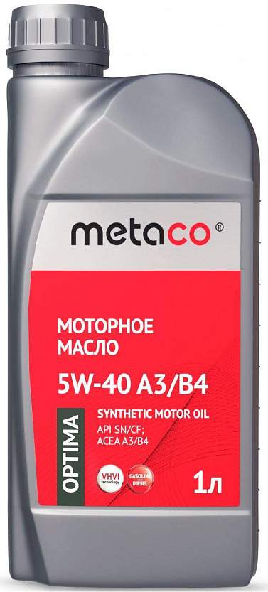 Масло моторное Metaco oil синтетика 5W-40 A3/B4,SN/CF 1л